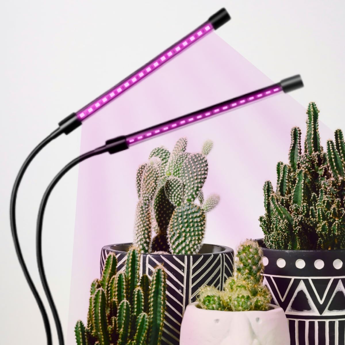 Flora Smart LED Grow Light – Full Spectrum Plant Light with Timer, 5 Dimming Levels & Dual Head Adjustable Design for Indoor Plants