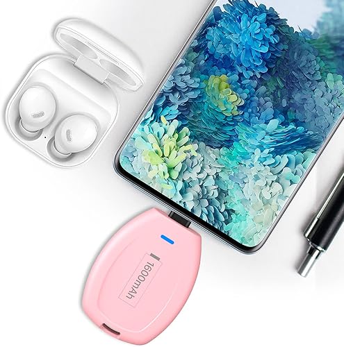 Miniatura 5 de LCLEBM Cargador de llavero para Android, mini banco de energía de emergencia de 1600 mAh, batería externa USB C ultracompacta, cargador de llavero