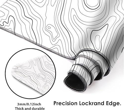 Miniatura 10 de Galdas Alfombrilla de mouse para juegos con patrón de playa XXL XL, alfombrilla de mouse larga extendida, alfombrilla de escritorio de goma