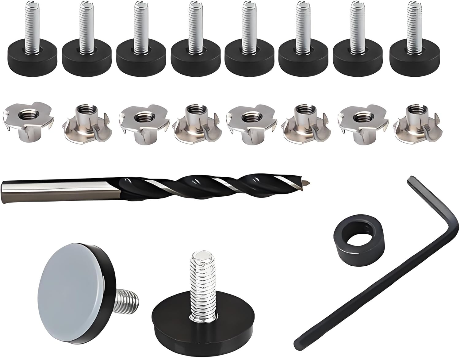 20 mm Teflon Gliders with Thread M6 Furniture Gliders Furniture Feet (8)