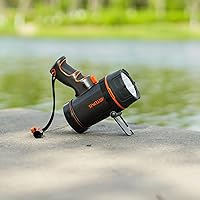 Vista 5 de GOODSMANN Foco recargable LED Spot Light Linterna de 2000 lúmenes Impermeable Luces de mano Proyector portátil recargable con silbato de emergencia