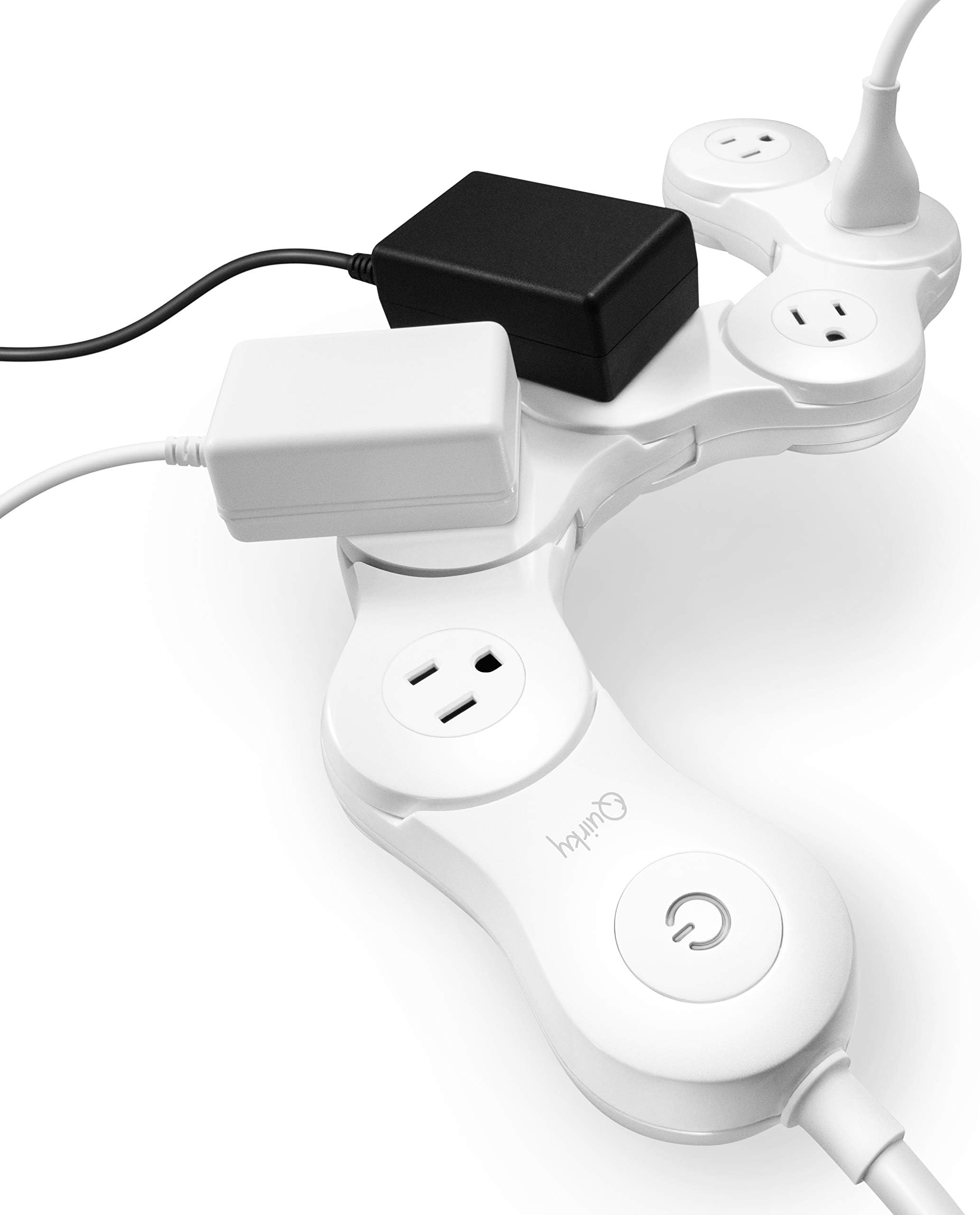 QUIRKY PIVOT POWER 2.0, 6 OUTLET FLEXIBLE SURGE PROTECTOR, WHITE