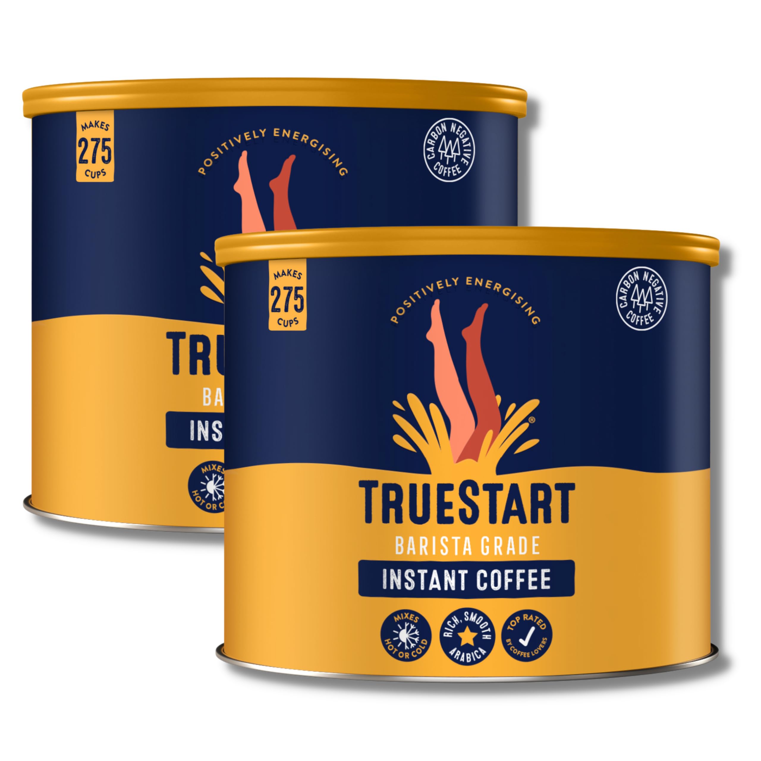 TrueStart Barista Grade Instant Coffee – Smooth Original Barista (2 Pack x 500g) Mycotoxin-Free Coffee & Rich in Antioxidants, Premium Freeze-Dried, 100% Full Flavour, Smooth Rich Roast