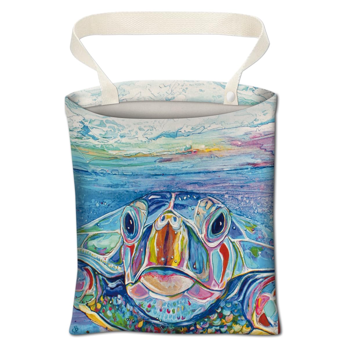 ABUIFDK Car Trash Can, Cute Car Trash Bag, Hanging Car Organizer and Storage Bag, Trash Bin for Car Accessories, Vehicle, Travelling, Camping Colorful