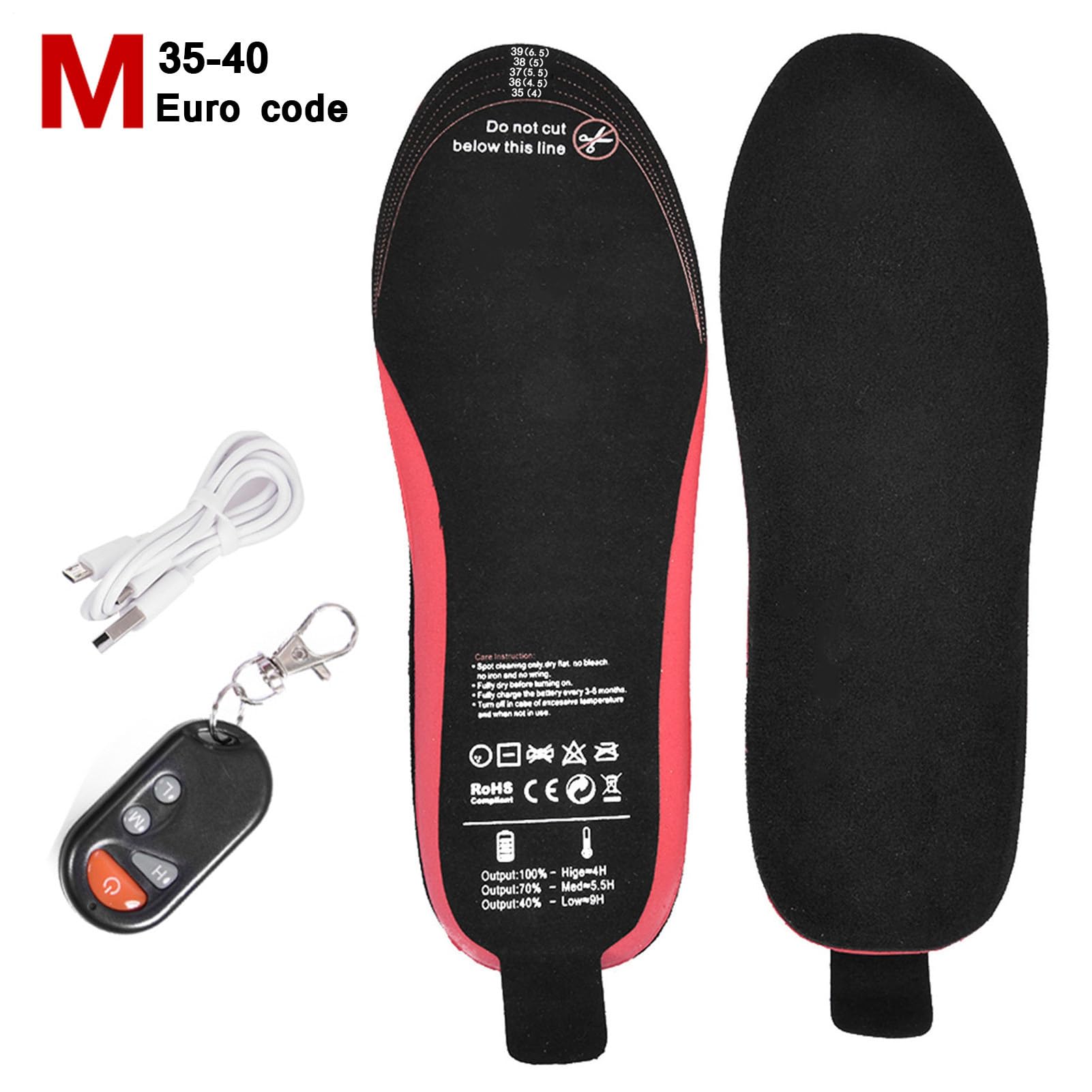 Plantillas Térmicas Recargables Almohadilla Recargable con Mando Remoto,
