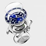 Montres pour hommes Imperméable analogique avec lunette rotative Affichage de la date.
