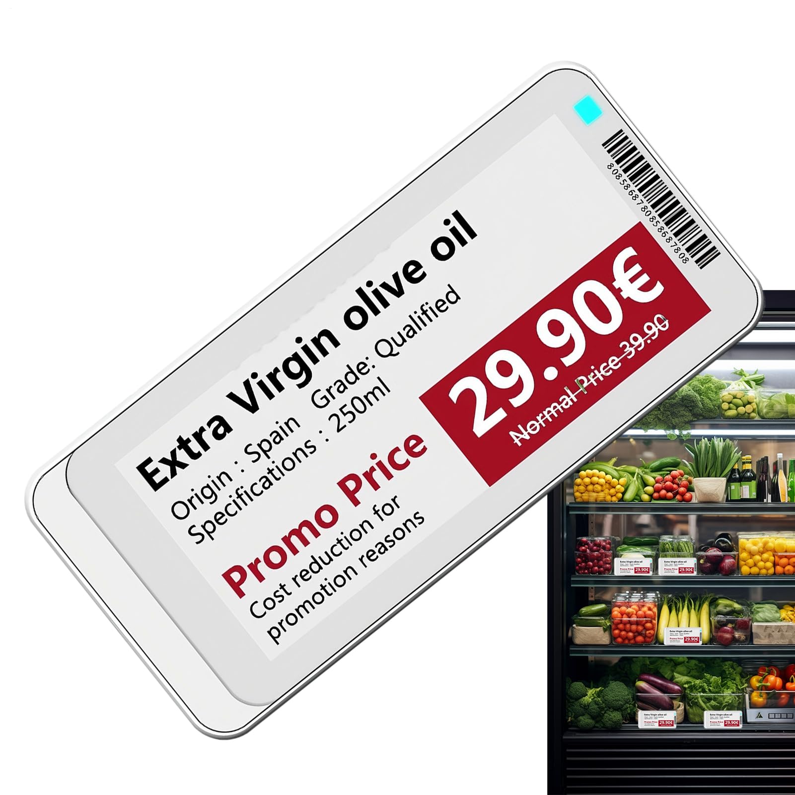 Electronic Shelf Label - Waterproof Wireless Signages | E Ink Display Screen,for Shop Offices Restaurant Indoor Outdoor Library Garage Fridge Holiday