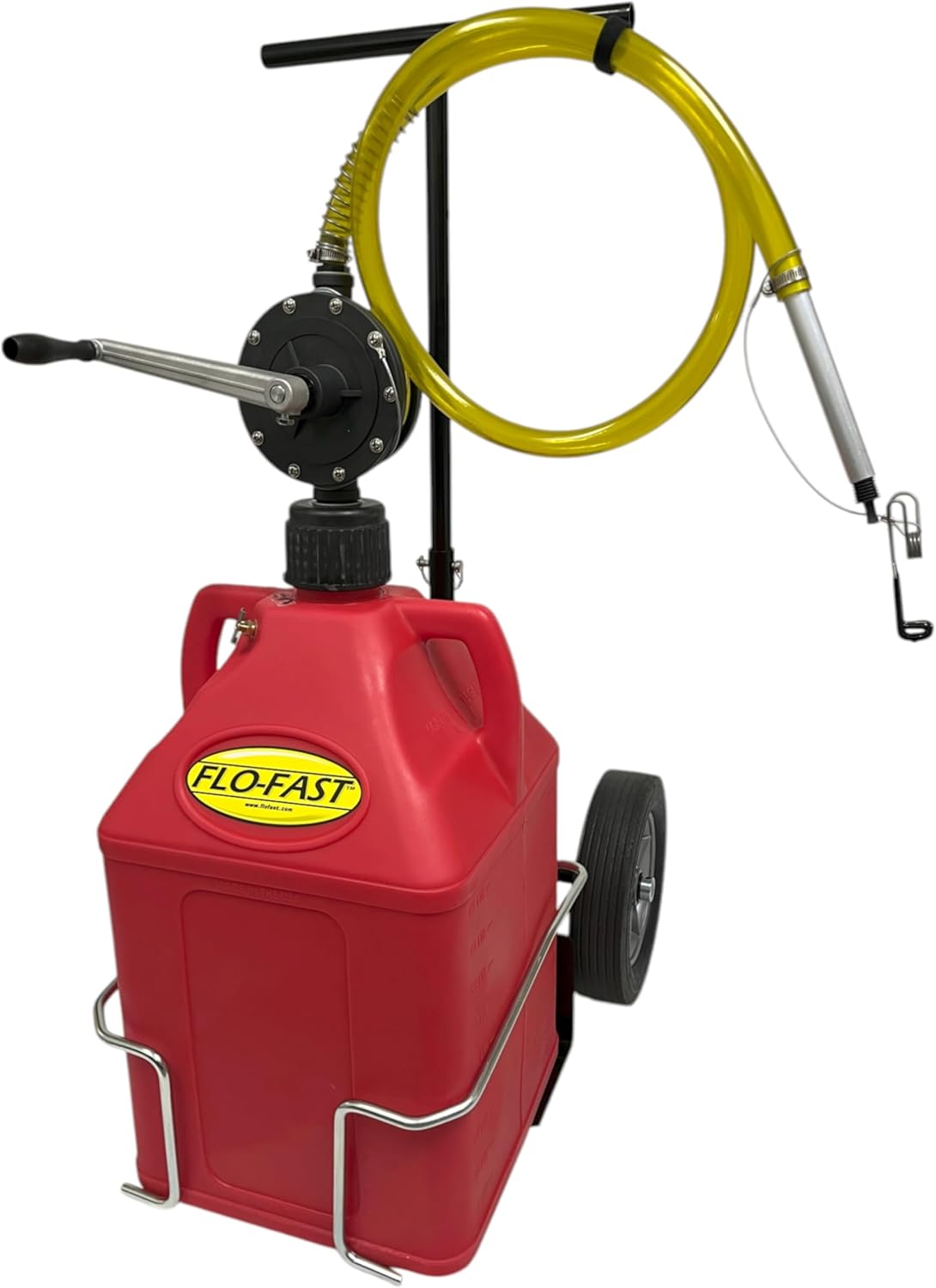 FLO-FAST Pro 15-Gallon Fluid Transfer System with High-Flow Pump & Standard Cart – 8 GPM, Portable, Durable, Made in USA – Marine, ATV, Automotive, Agriculture