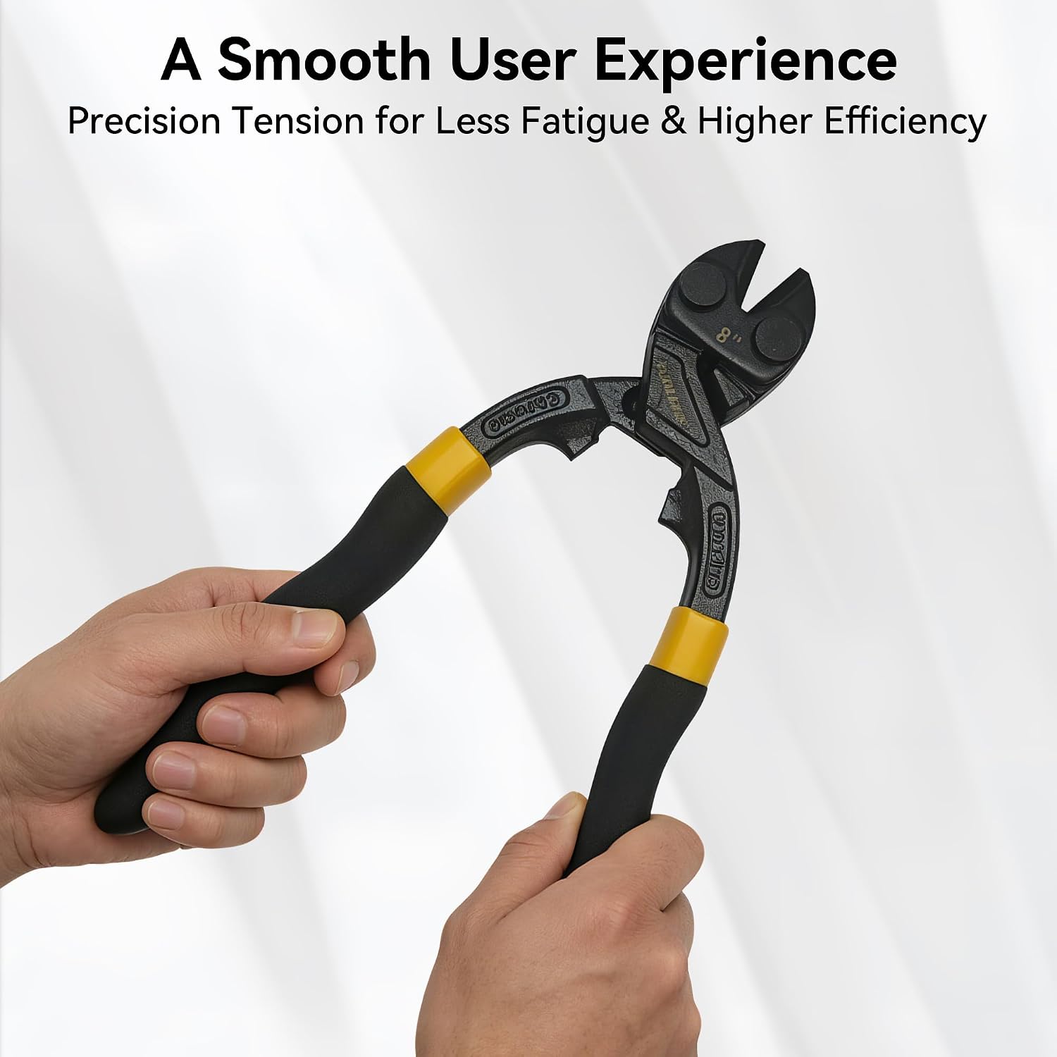 8-Inch Mini Bolt Cutters, Heavy Duty Wire Cutter for Cable & Chain | CR-V Steel Blades, Compound Leverage Action, Non-Slip Grip
