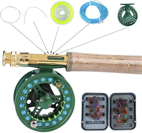 Miniatura 2 de Kit de caña y carrete Sougayilang para pesca con mosca en agua dulce y en agua salada
