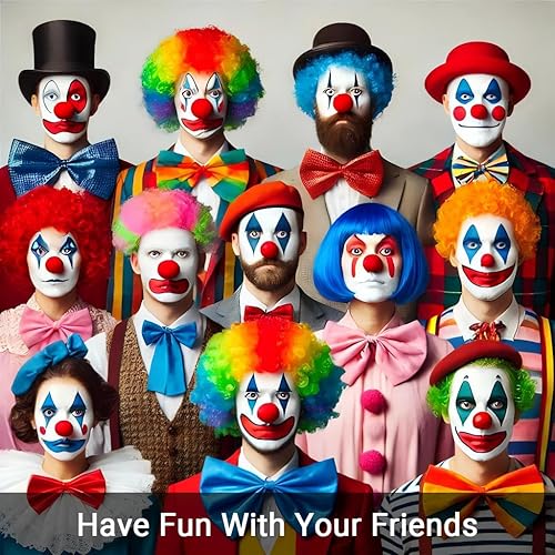 Miniatura 7 de Afflano Pintura corporal azul para el 4 de julio, pintura facial de 7.05 oz, maquillaje de payaso Joker, kit de pintura facial roja, blanca y azul,