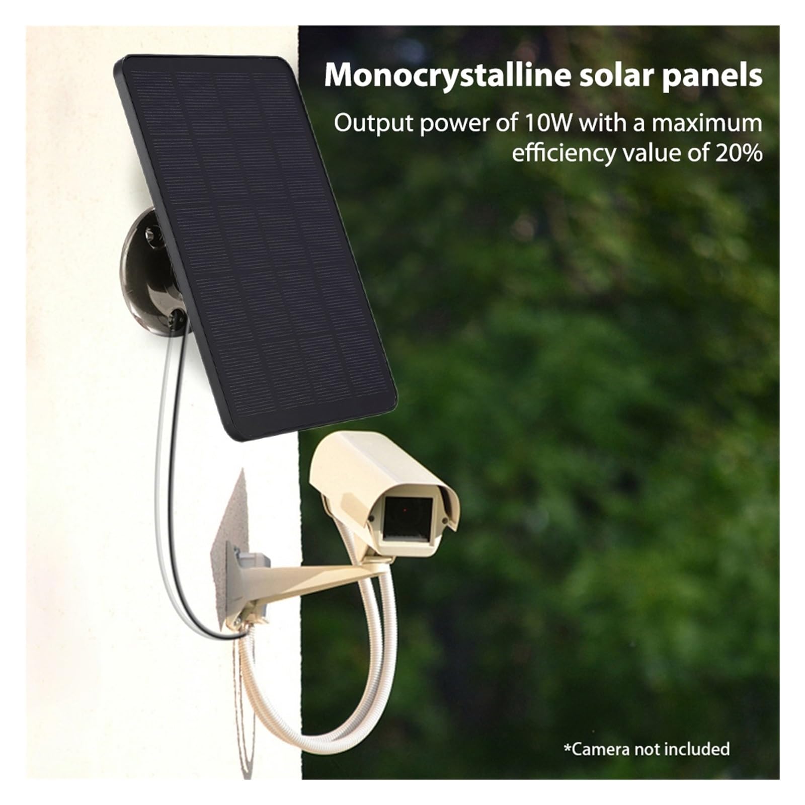 1 szt. 10W 5V ładowarka do ogniw słonecznych USB + type-c 2w1 ładowanie przenośne panele słoneczne kamery bezpieczeństwa System oświetlenia domowego Idealny Wynik(White 5pcs)