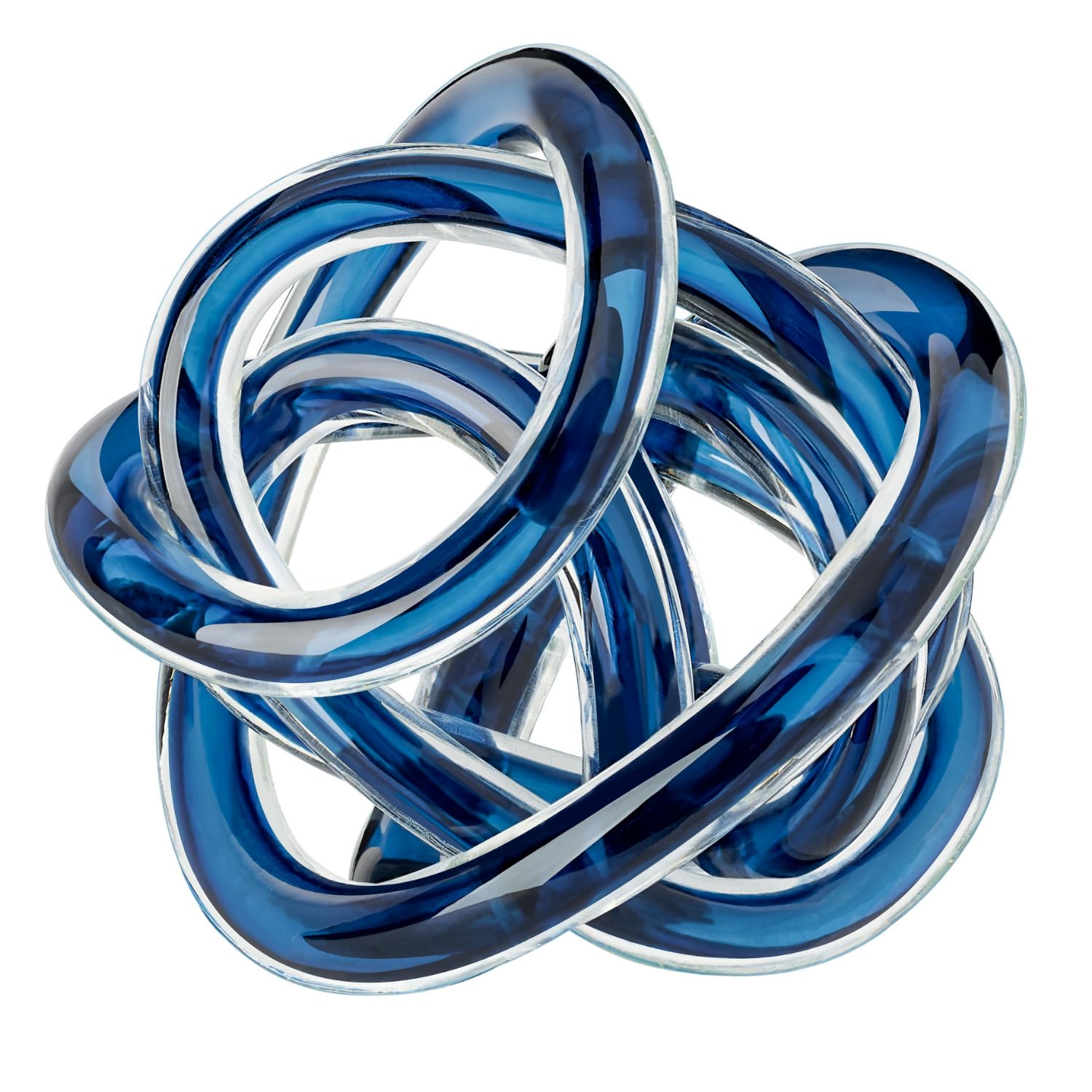 Torre & Tagus Blue Orbit Glass Decor Ball Large - Indigo