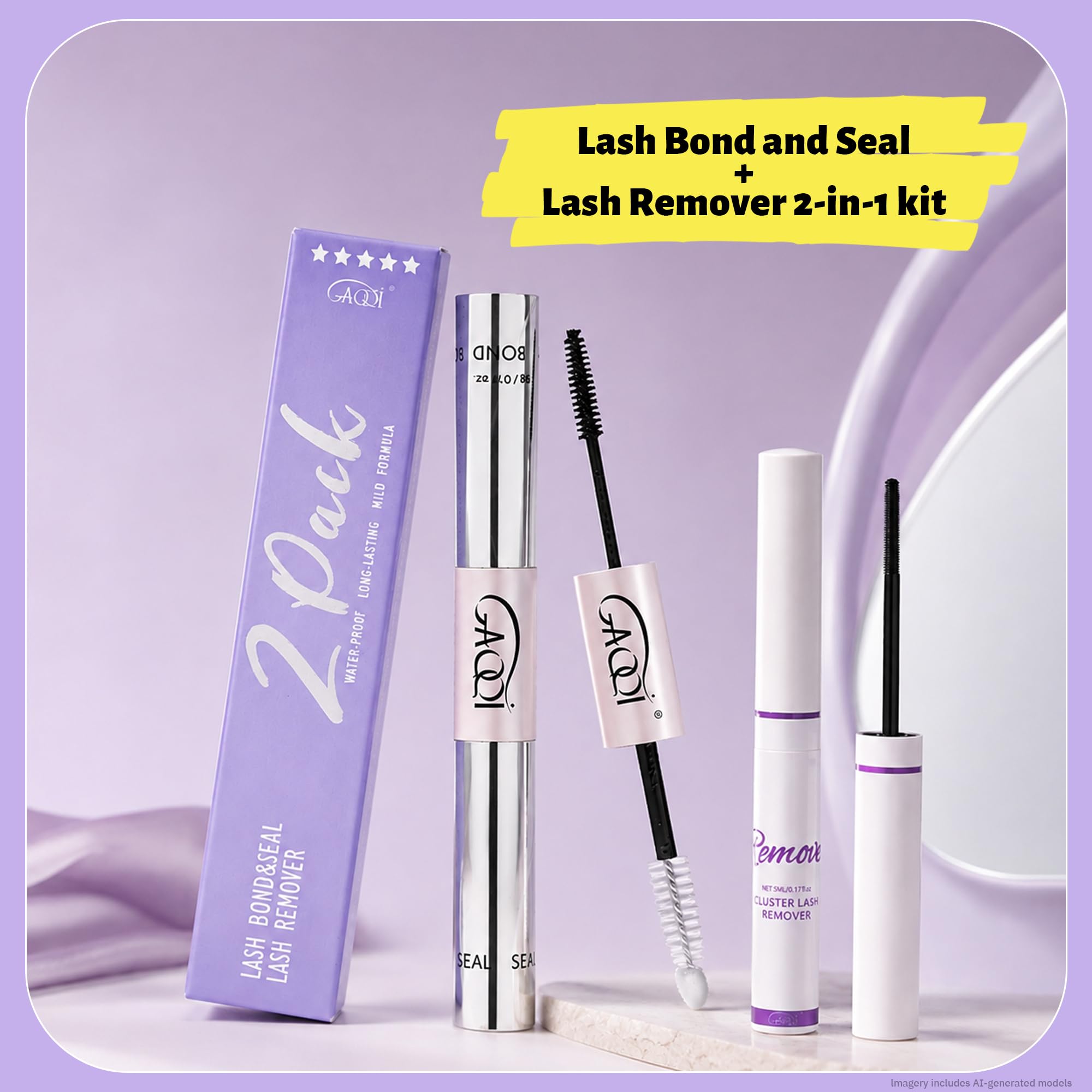 GAQQI Lash Glue & Remover Set - Professional Lash Extensions -2