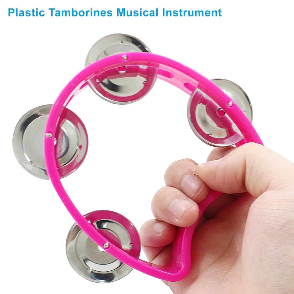 Tamburelli Musicali Per Bambini - 20 Pezzi, Plastica Colorata, Strumento A Percussione