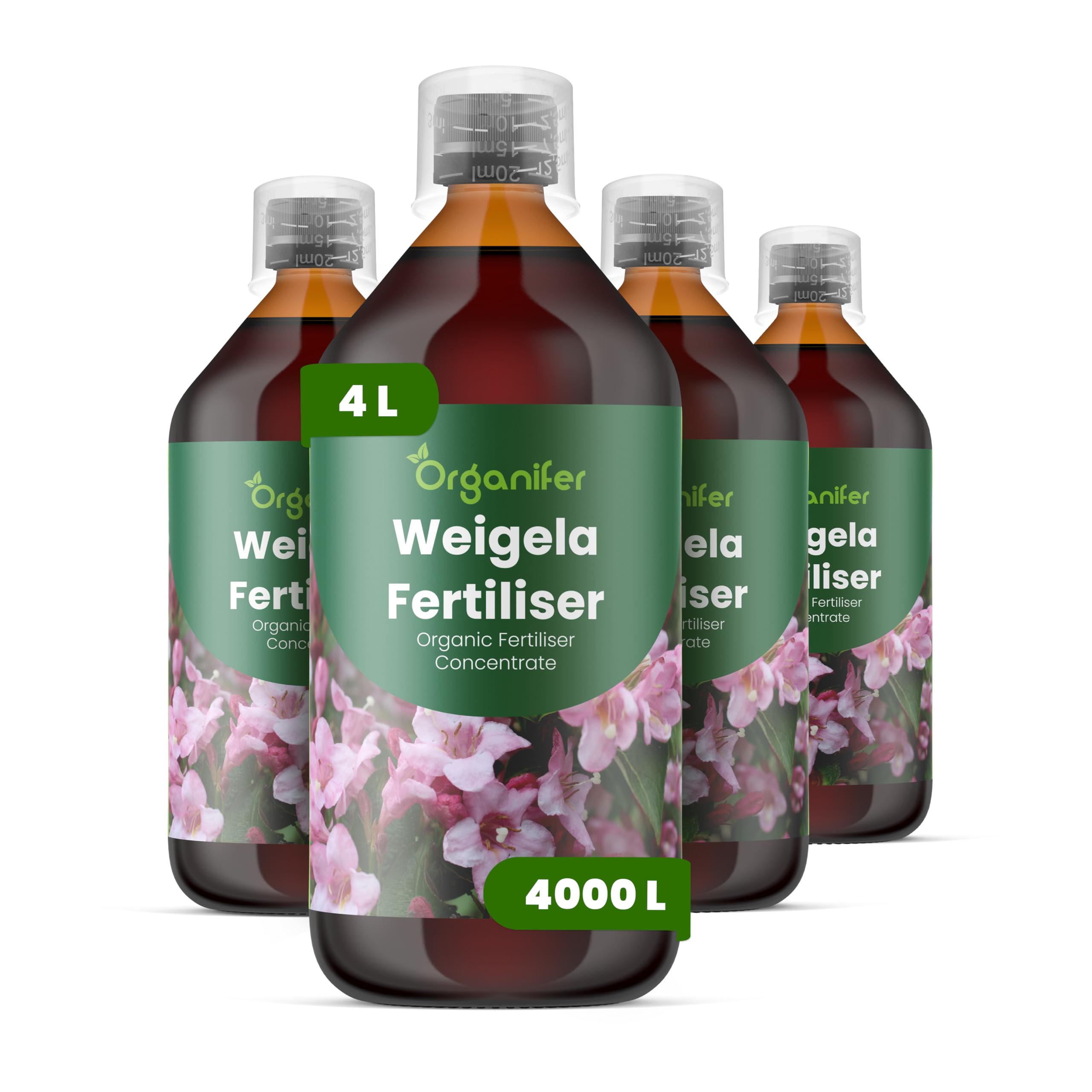 Płynny Nawóz Do Weigeli 4x1L - NPK 2-1-8 | Silne Korzenie I Zdrowe Liście - Organifer