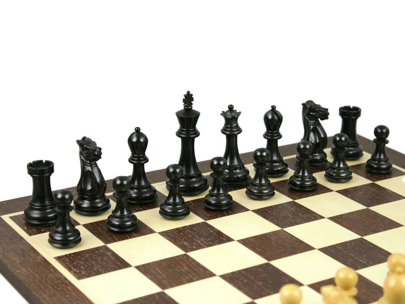 Set di scacchi in legno wengè da 21 pollici ponderato ebanizzato professionale Staunton pezzi da 3,75 pollici