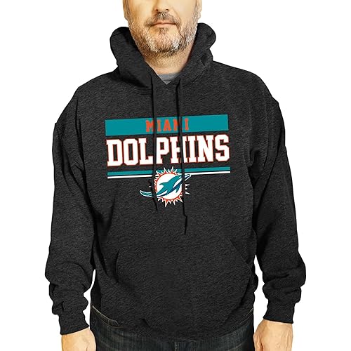 NFL Adult Gameday Charcoal Hooded Sweatshirt - Cotton & Polyester