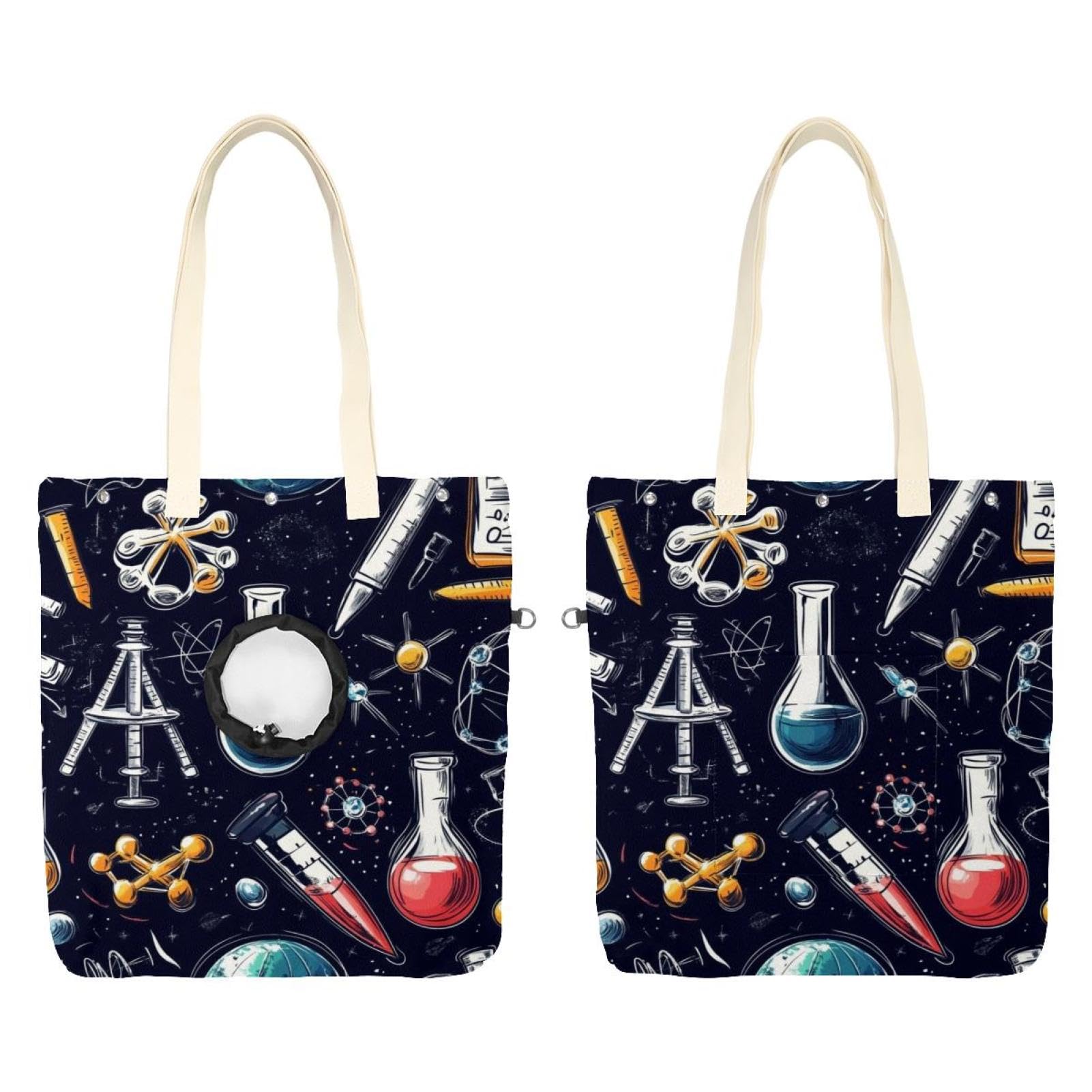 Bolsa para mascotas de lona para paseos urbanos con diseño de ciencia