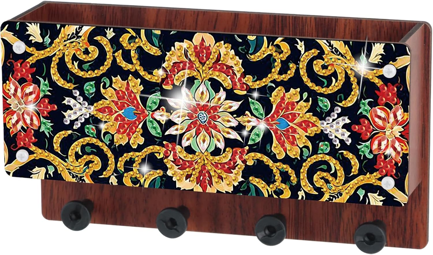 POETRYDRAW Mandala DIY Diamond Art Storage Case with Hook - Wall Mounted Diamond Art Painting Organizer, Decorative Rhinestone Wall Decor & Gift for Craft Lovers