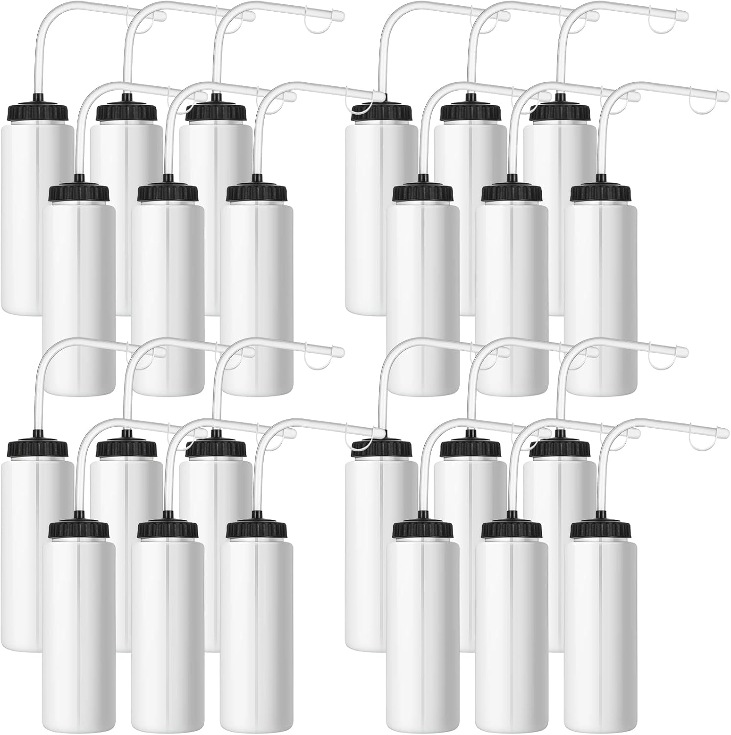 Hoolerry 24 Pack Hockey Water Bottles in Bulk 1 Liter