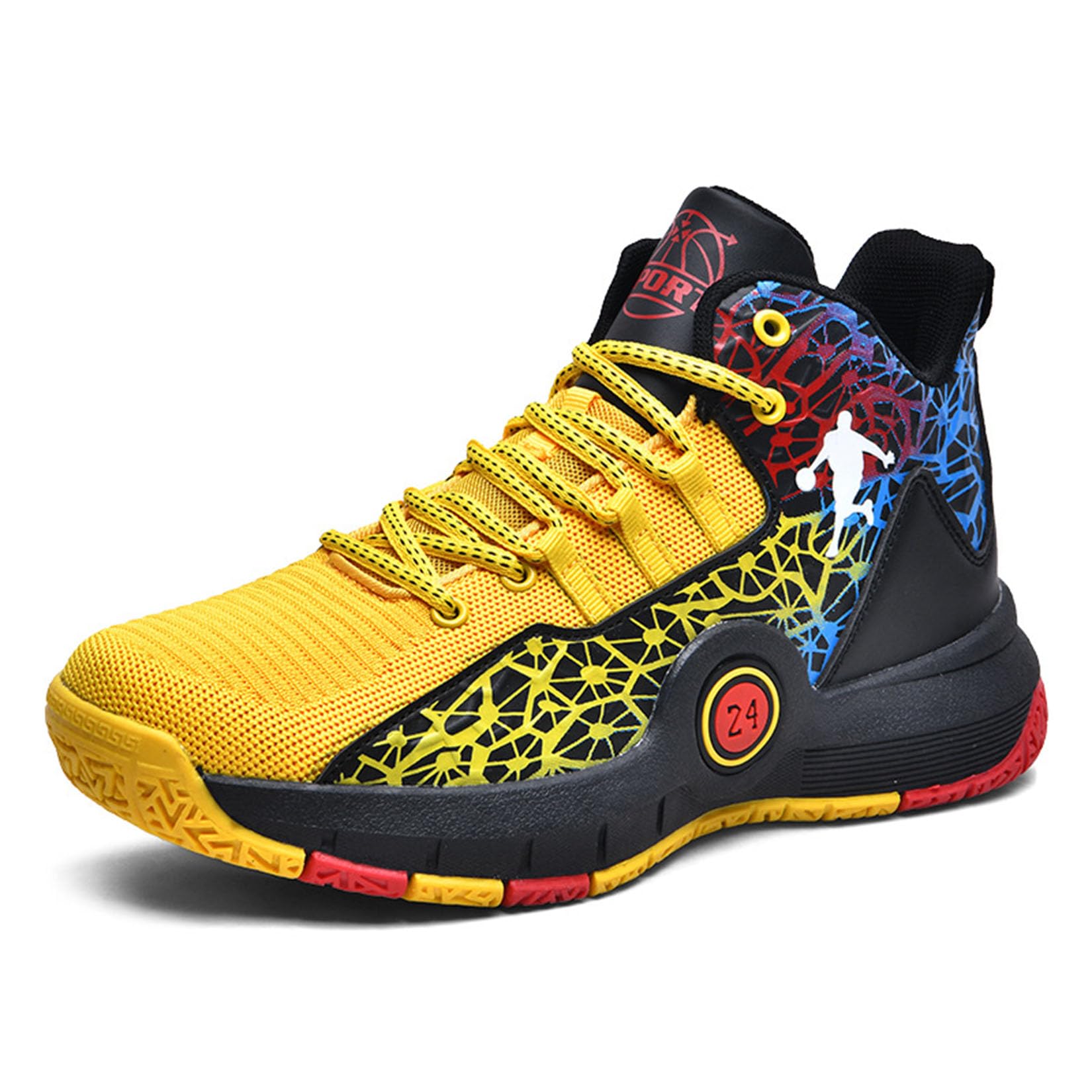 Chłopięce Buty Do Koszykówki Męskie Buty Sportowe Dziewczęce Miękkie I Oddychające Wewnętrzne Buty Sportowe Outdoor Buty Do Biegania(33 EU, Z02)
