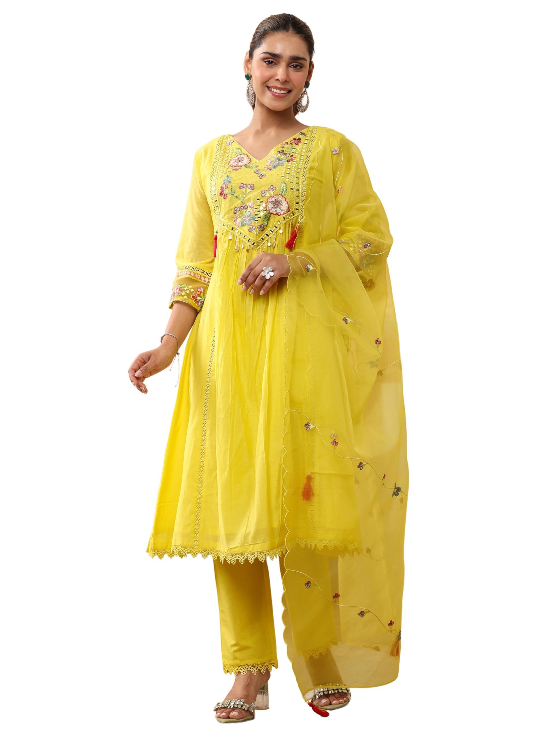 libas Embroidered Silk Blend A Line Kurta With Trouser and Dupatta | ethnic wear | bridal suit | wedding dress | occasion wear-picture-42