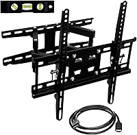Mount-It! Dual Arm Full Motion TV Wall Mount for 32-55" TVs | 115 lbs Capacity, Swivel Tilt Extend, Universal VESA Bracket