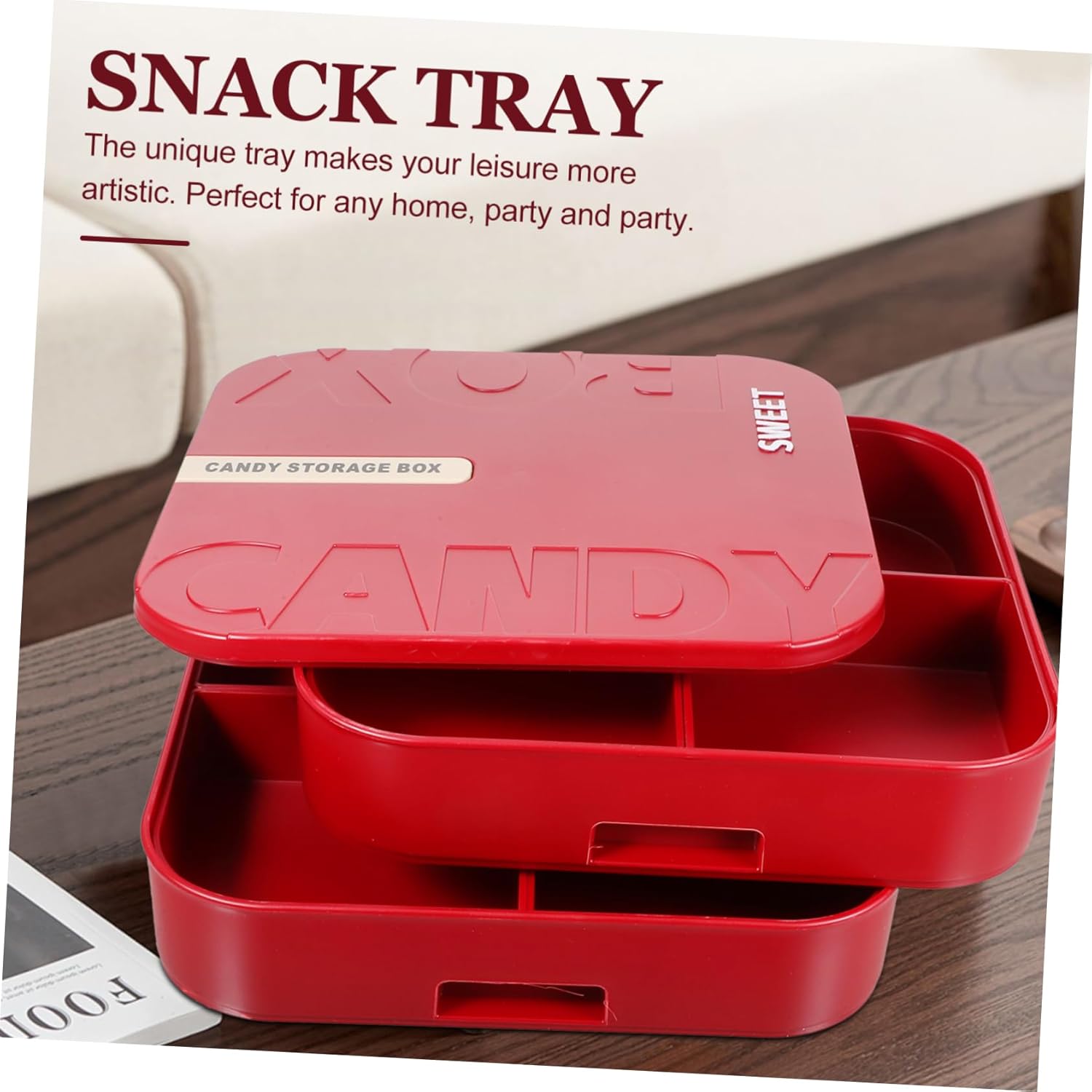 PRETYZOOM Candy Container Snack Holder Dried Fruit Desktop Box Stylish Nut Storage Case