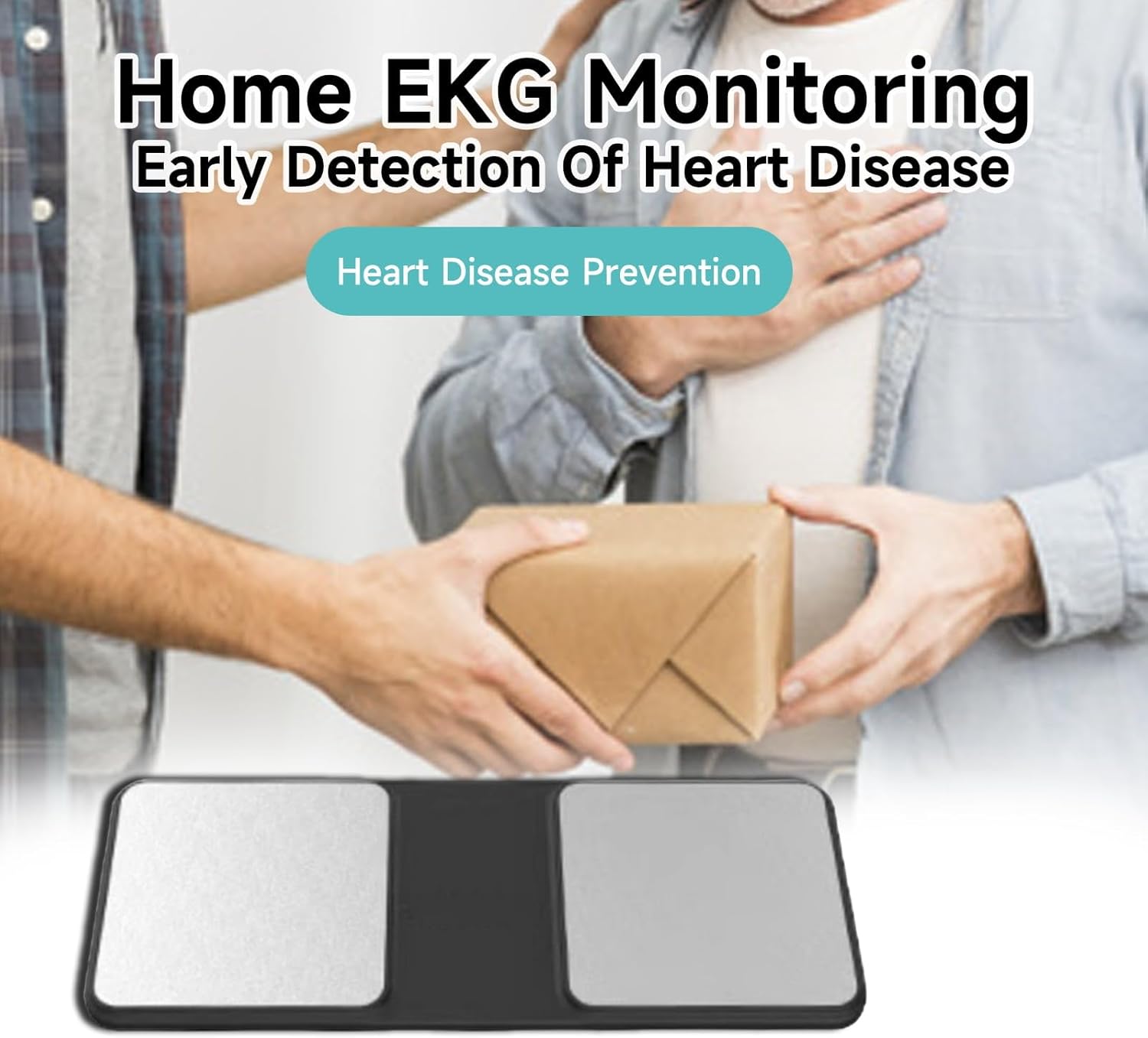 Heart Rate Monitor Portable EKG Monitor Instant Results in 60 Seconds Home Use Personal Heart Rate Rhythm Recorder Tracker Monito Device
