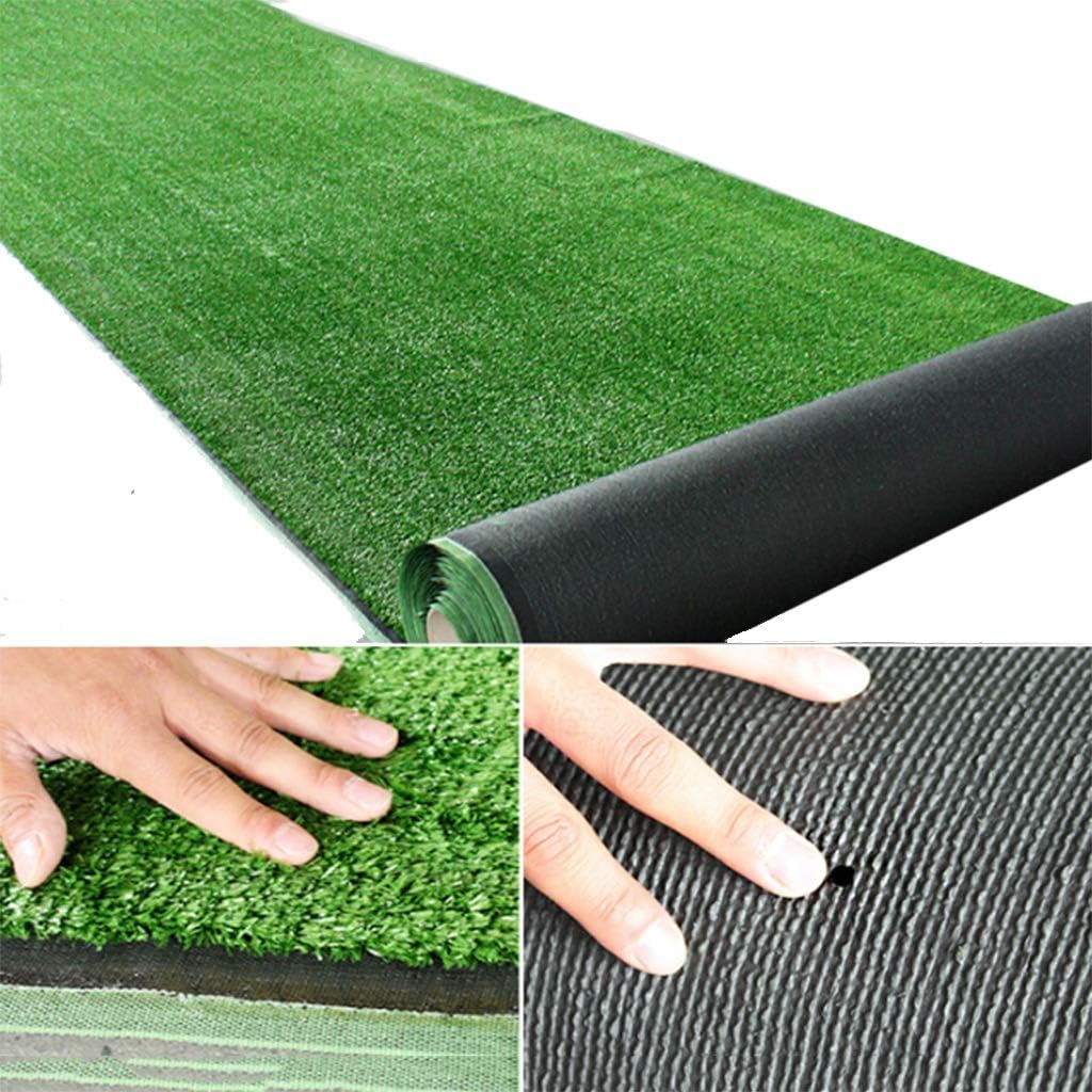 Synthetic Artificial Grass 10mm Pile Height, Super Dense Holiday Lawn, Natural and Realistic Restaurant Wall with Grass Carpet (2x9m)