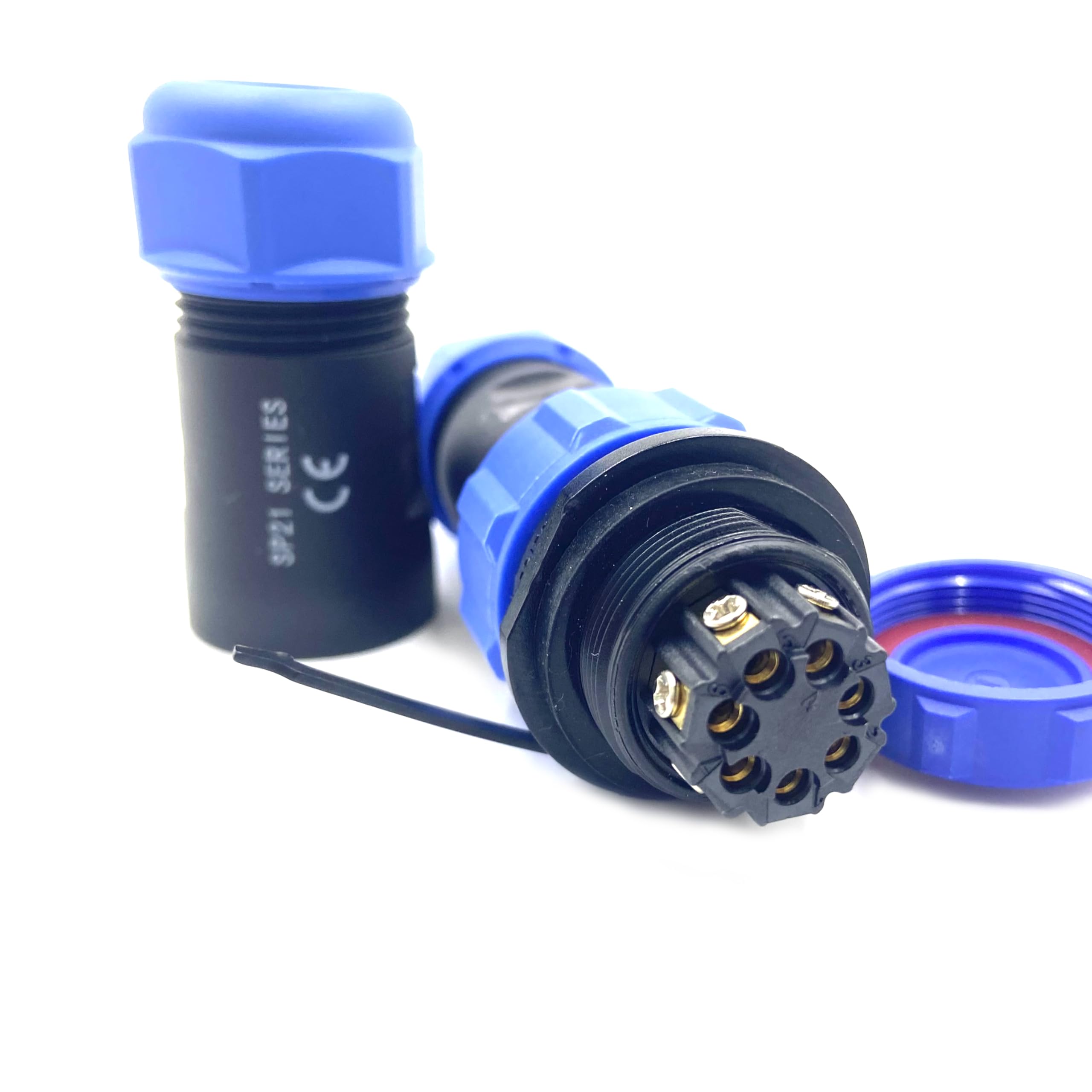 Connecteur Aviation Plug SP17 3 broches sans soudure 2 trous Bride Aviation Plug IP68 étanche et anti-poussière Aviation Plug pour lampes extérieures 500 V 10 A (câble 14 AWG à sertir