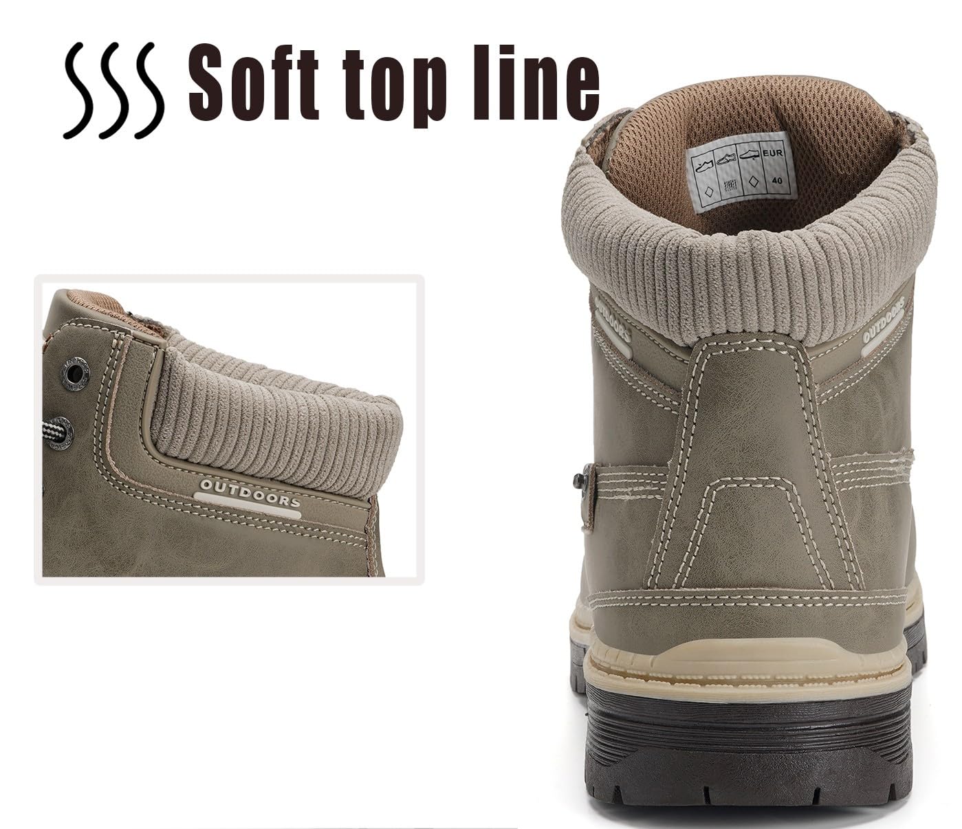 Stivali Uomo Donna Inverno Scarpe da Neve Caldi Snow Boots Impermeabili Stivaletti Pelliccia Stringate Outdoor