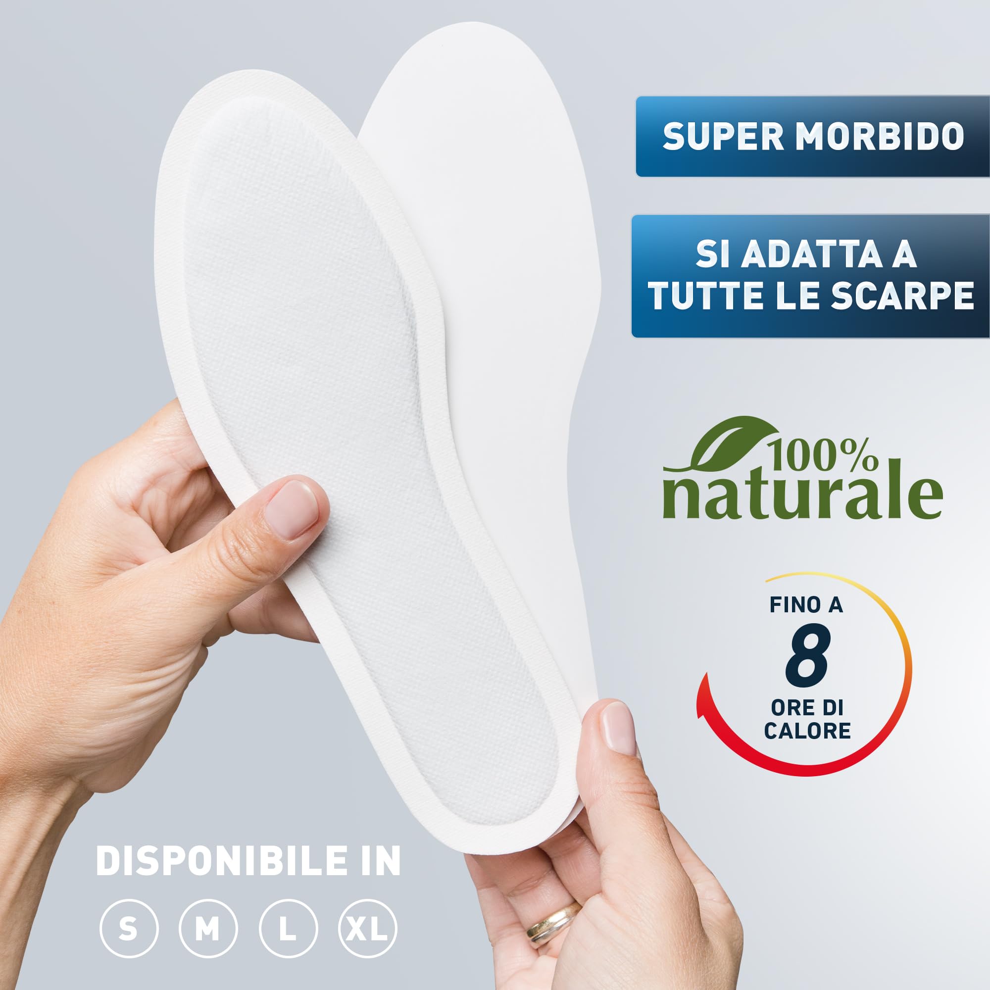 THE HEAT COMPANY Scalda-Suole Extra Caldo Scaldapiedi 8 Ore Piedi Caldi autoriscaldante Puro Naturale