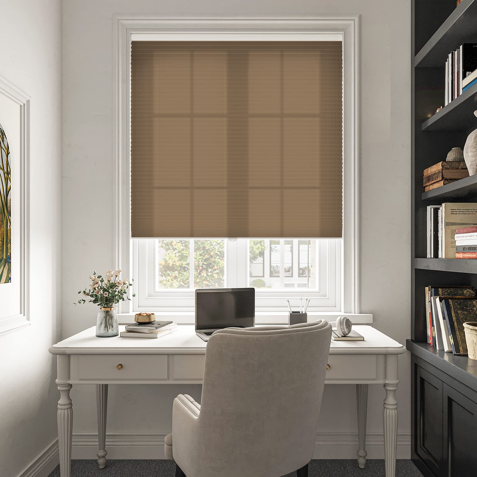 Keego Light Filtering Cordless Window Cellular Shades Honeycomb Blinds for Windows-Custom Cut to Size Noise Cancelling Window Blinds & Shades for Home