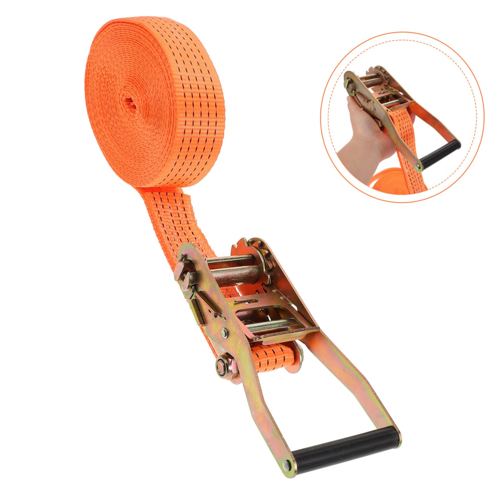 SOLUSTRE Ratschen Zurrgurt 3 Tonnen Polyester Metall Orange