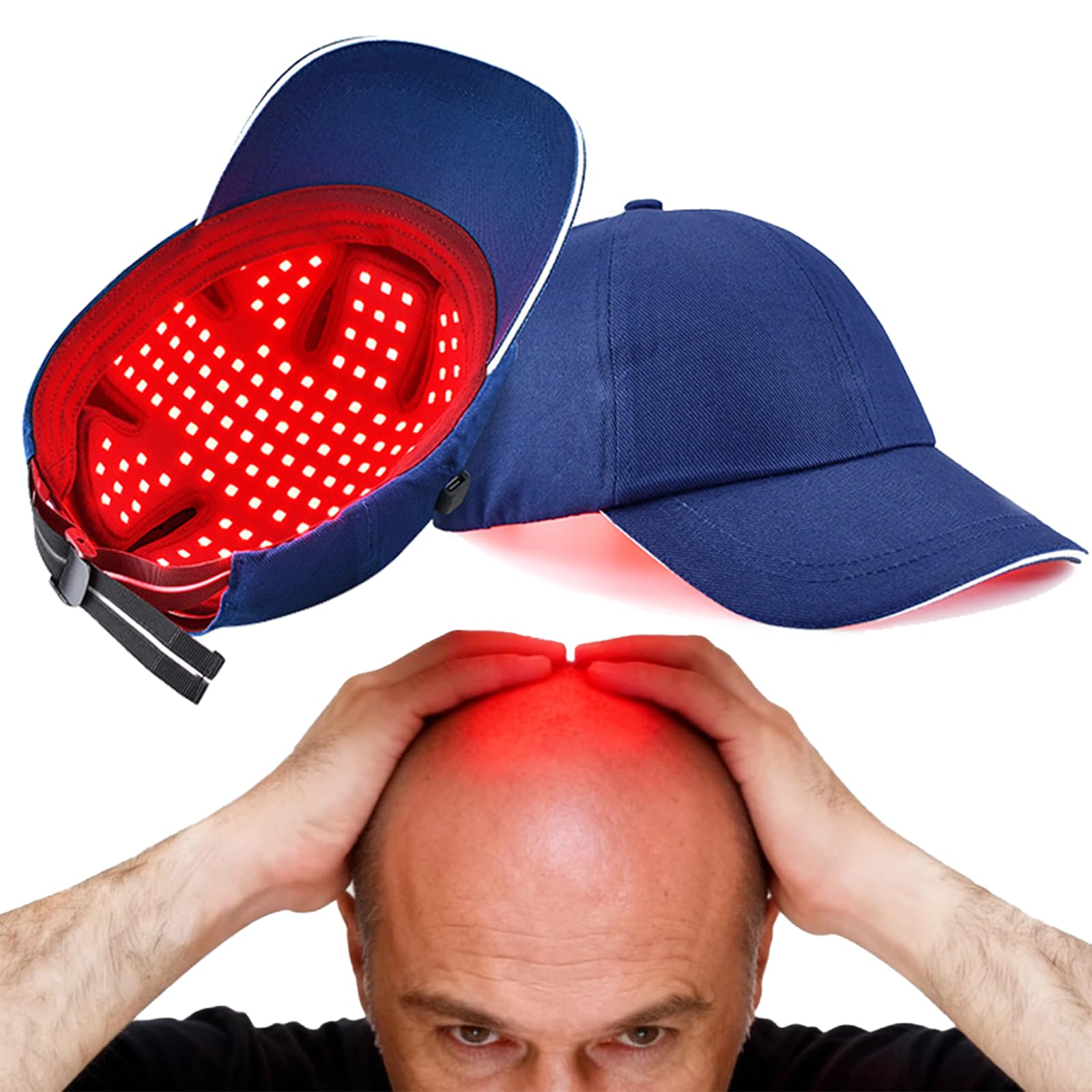 Casco per La Crescita Dei Capelli, 160 LED 660nm/850nm/940nm, Cappello a Luce Infrarossa Vicina Con Timer per Uomo E Donna, Rinforza Le Radici Dei Capelli, Cura Del Cuoio Capelluto, Allevia La Fatica