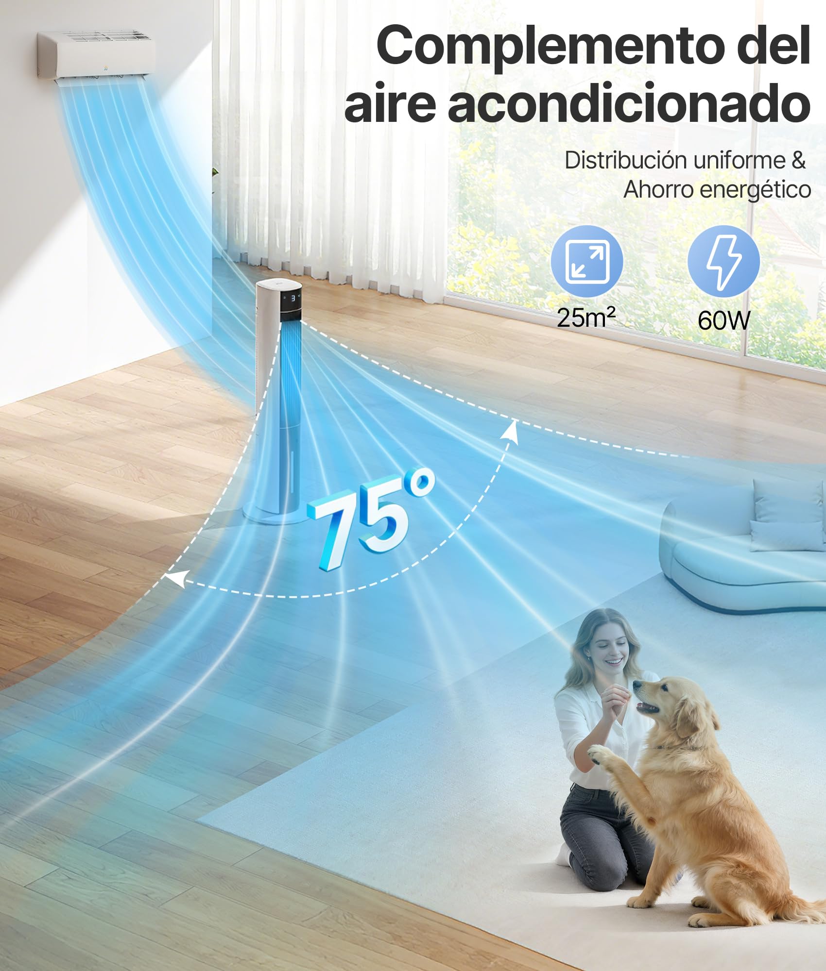 Climatizador Evaporativo Portátil- Alternativa al Aire Acondicionado Portatil Enfriador de Aire Silencioso,3 Modos, Temporizador 12H, Mando, Función Aroma, Blanco