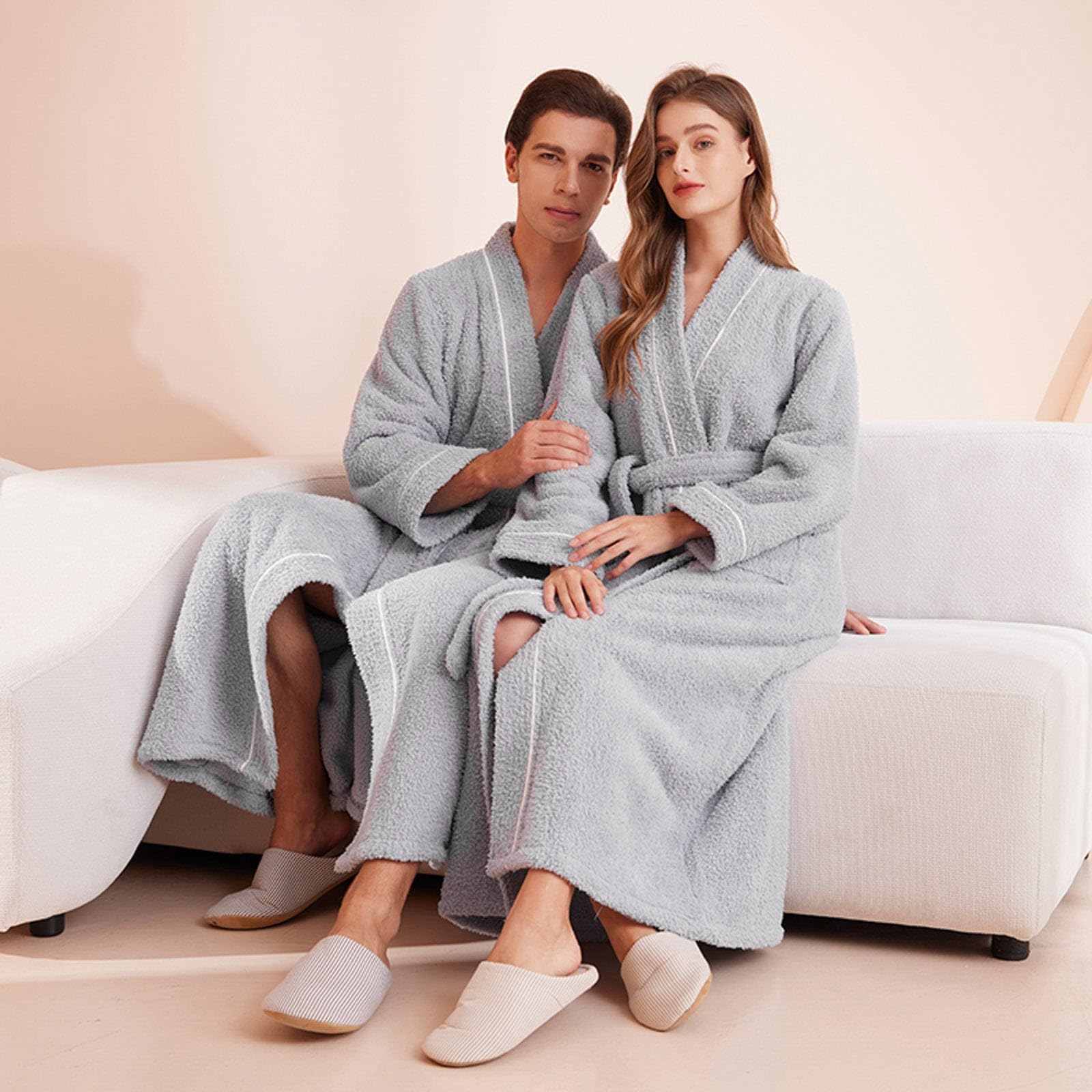 Générique Peignoir De Bain Femme Homme Robe Femmes Portables Serviette Piscine Luxe Éponge Épaisse Capuche Sortie Coton Eponge Personnalisé Chambre Courte Légère Été Ete Microfibre