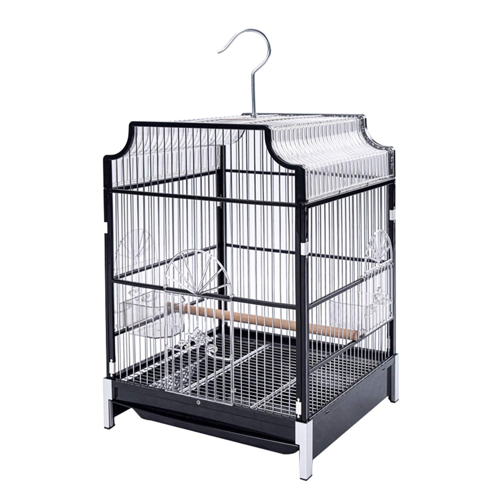 Sjdopulse White Solid Bird Cage Wrought Iron Large Flight Bird Cage With Rolling Stand For Parakeet, Canary, Finch, Parrotlet, Travel Bird Cage For Lovebirds Finches Parrotlet Bird Cage,