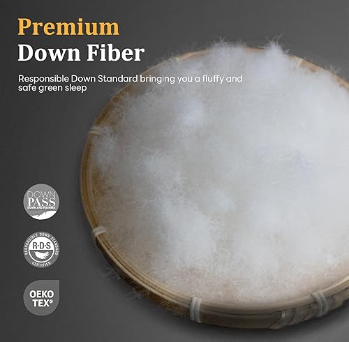Miniatura 4 de MAXICOZY Edredón de lujo de fibra de plumón tamaño Queen, relleno de edredón para todas las estaciones, edredones de cama ultra suaves de la