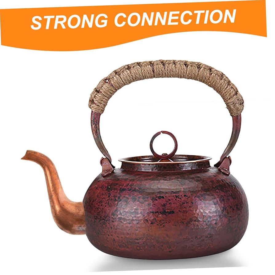 モール鉄砲口　銅瓶湯沸　355g/持ち手込高さ約17㎝　東Y6-0726② モール鉄砲口 銅瓶湯沸 355g/持ち手込高さ約17㎝ 東Y6-0726②