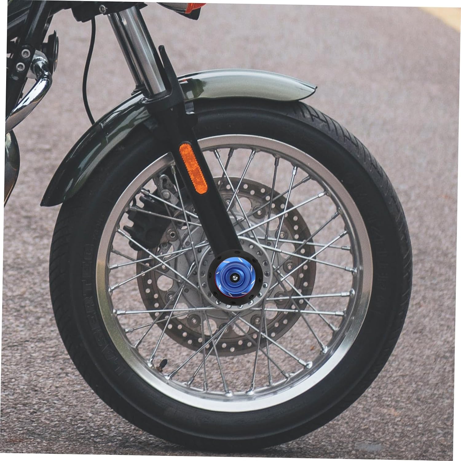 Cabilock 2pcs Motorcycle Front Fork Crash Cups Wheel Sliders for Scooters and Electric Stylish Decoration and Impact Resistance