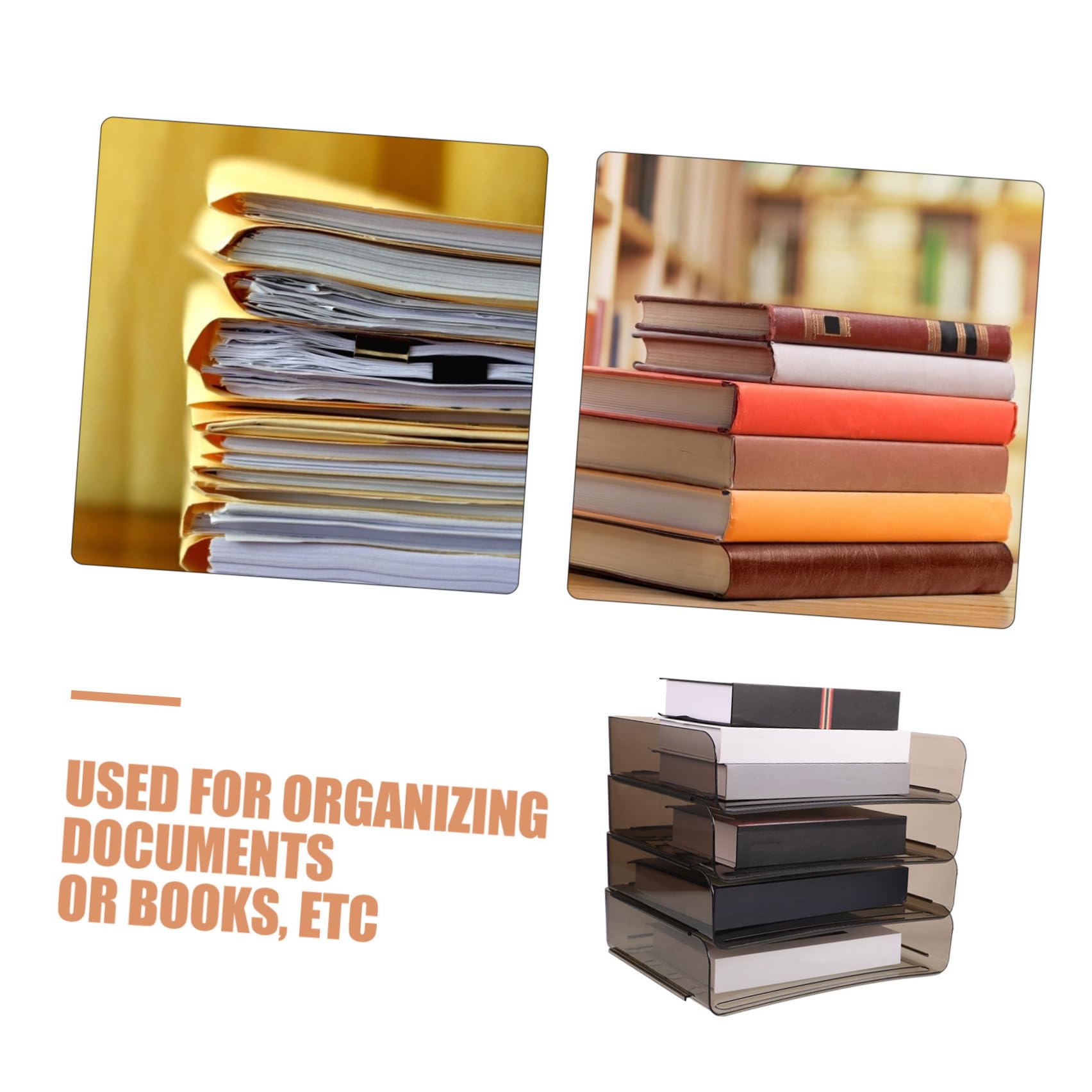 MAGICLULU Organizador de Documentos Acrílico Multi Capa para Oficina y Estudio con Soporte Organizador de Archivos Apilable Adecuado para Decoracion Colegio