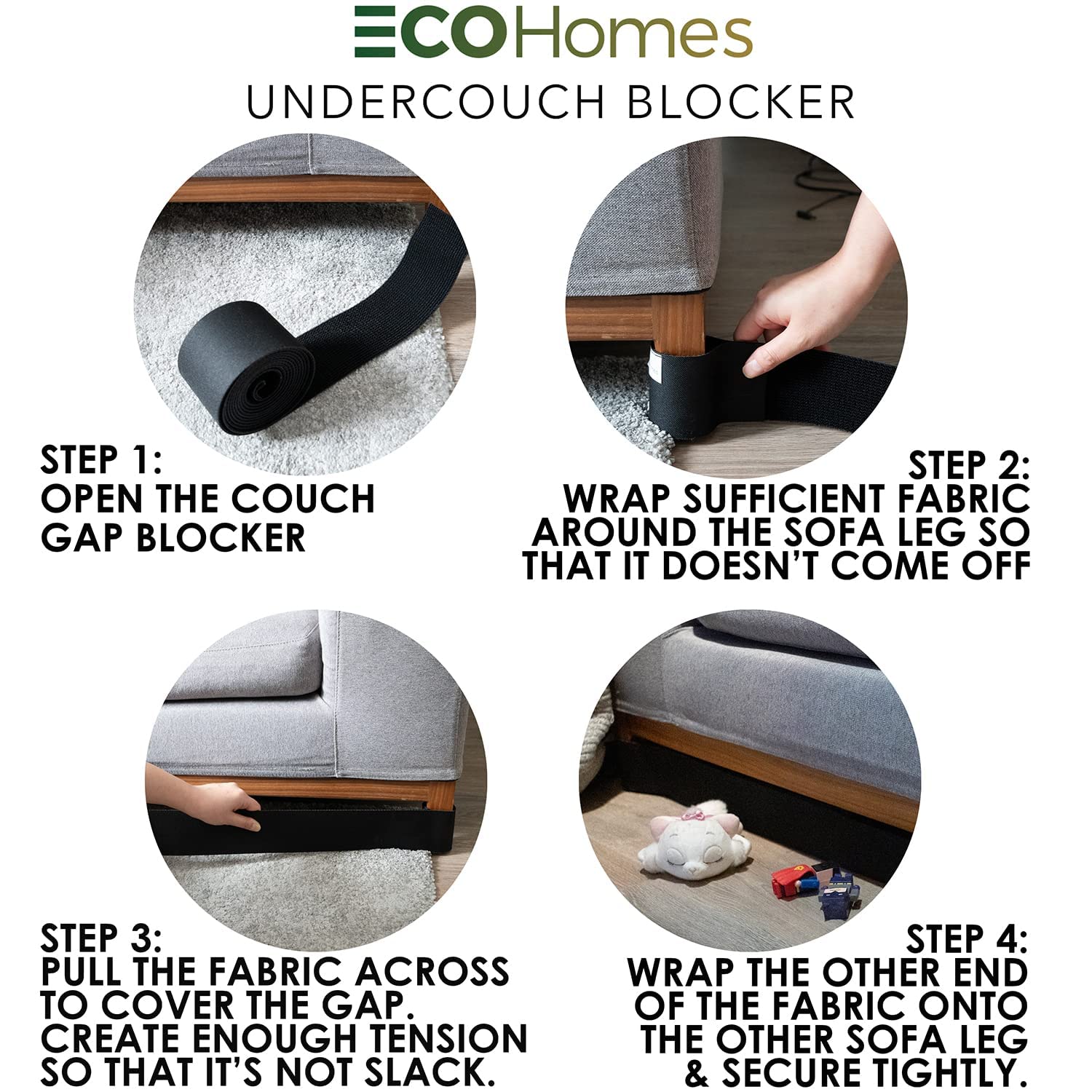 ECOHomes Under Couch Guards Toy Blocker Barrier For