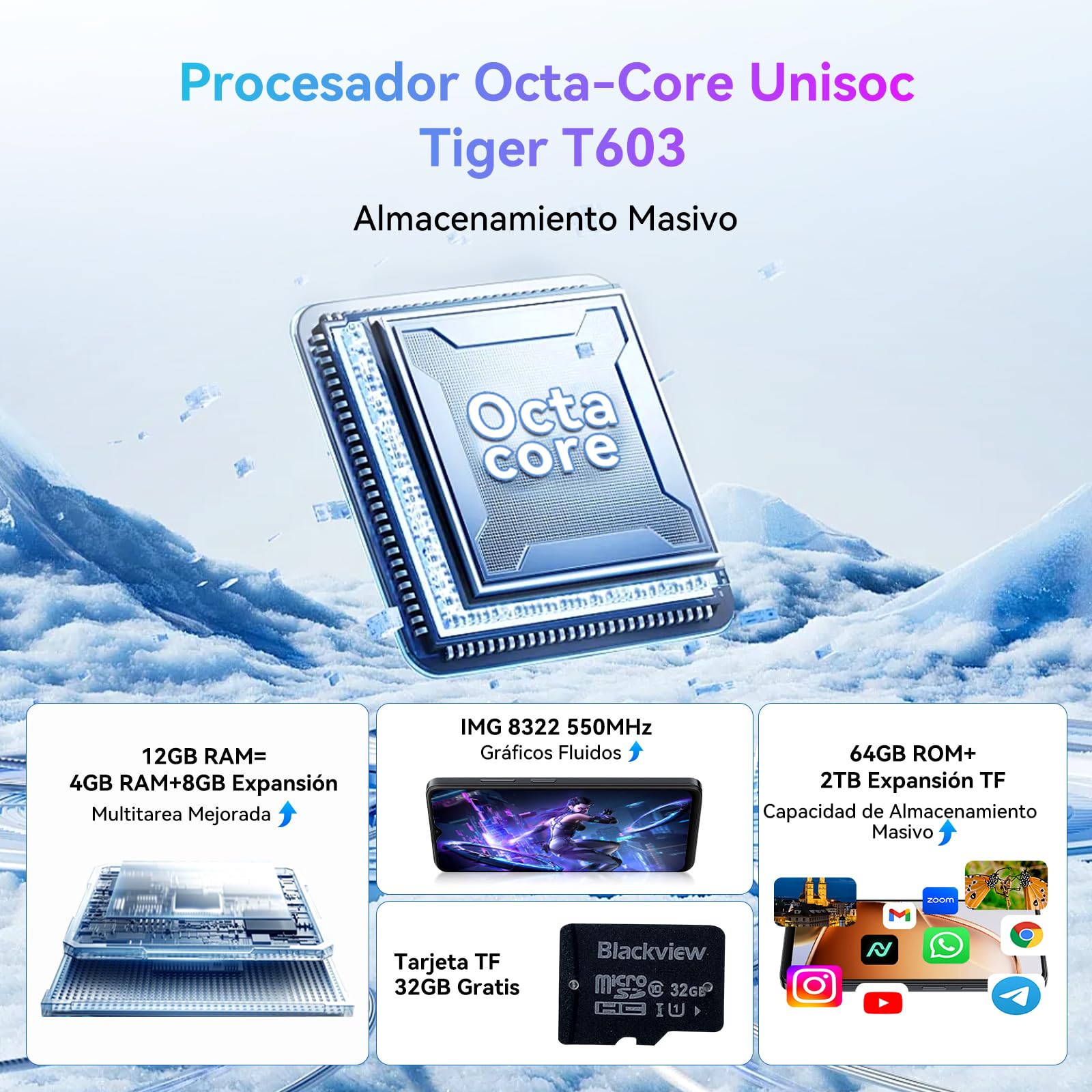 Blackview Wave 9C Smartphone Android 15 con Funda de Teléfono, Moviles Baratos 12GB+64GB/2TB TF, Telefonos Moviles IP54 6,56", Telefono Octa-Core, Dual SIM, 13+8MP, Face ID, Fingerprint, OTG, GPS
