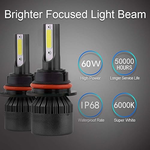 Miniatura 2 de Protekz Kit de faros delanteros LED 6000K blanco 120W 30000LM todo en uno H1 H4 H7 H11 H13 9005 9006 9007 9004 9012 5202 H8 H9 H3 880 881 893