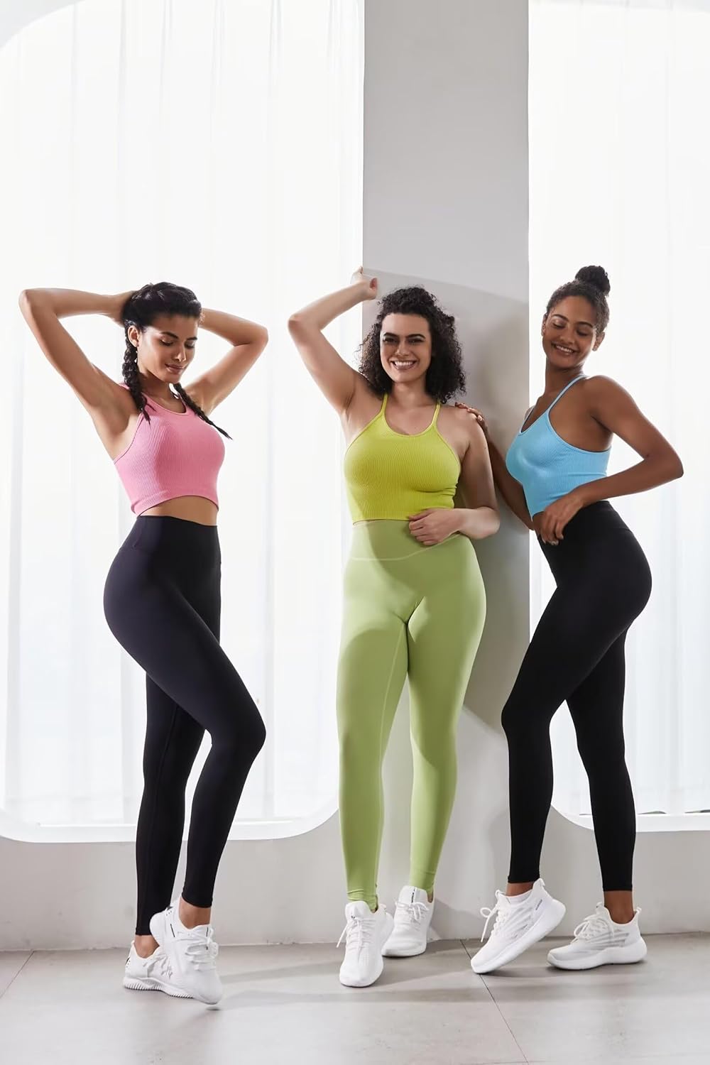 Sunzel Sunzfly Workout Leggings for Women, Tummy Control Compression Workout Gym Yoga Pants, High Waist & No Front Seam Lycra - Image 3