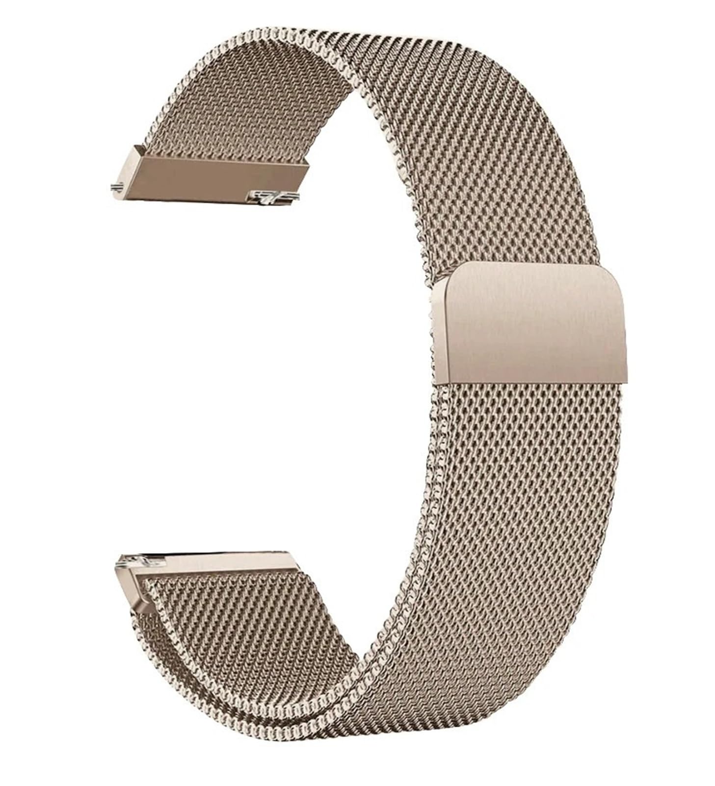 Bracelet magnétique en métal à boucle milanaise 20 mm 22 mm à libération rapide pour Samsung Galaxy Watch 6 5 4 Classic 46 47 mm Bip 5 GTR 4 3 GTS (Noir 2,20 mm)