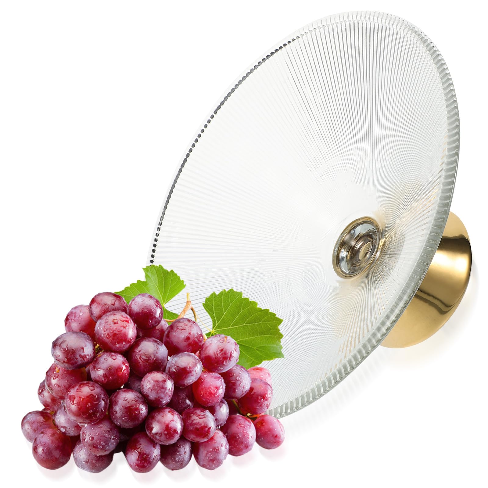 Elegante Sichere mit Kapazität Obstschale Glas Große und Handhabung Stilvoll Edles Design in Gold für und Partys